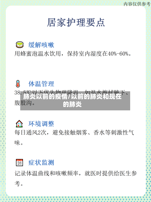 肺炎以前的疫情/以前的肺炎和现在的肺炎-第2张图片