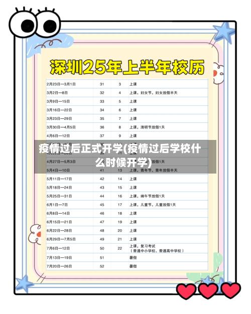 疫情过后正式开学(疫情过后学校什么时候开学)-第3张图片