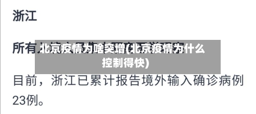 北京疫情为啥突增(北京疫情为什么控制得快)-第2张图片